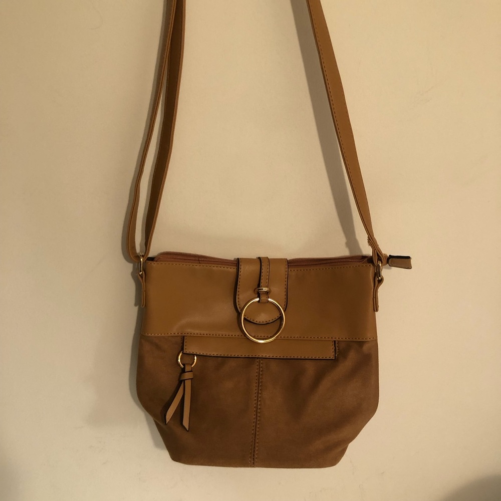 Elegant Tan Suede Shoulder Bag